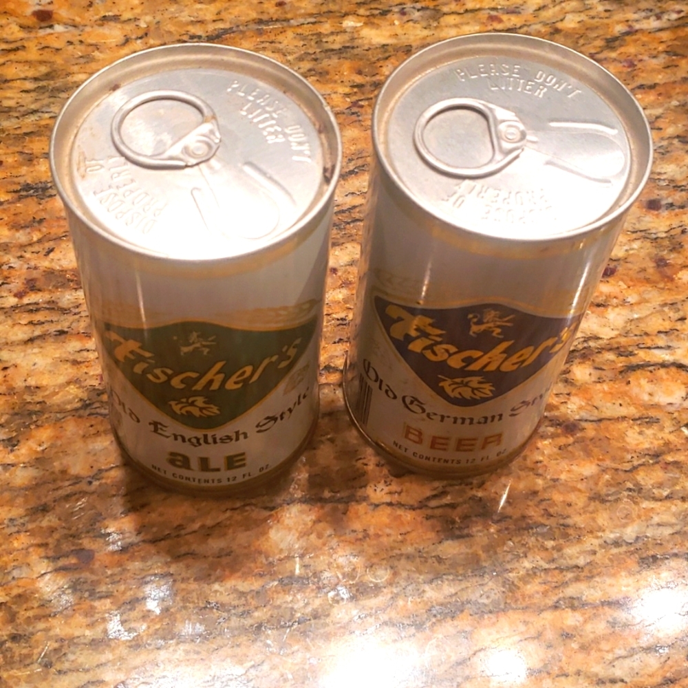 Vintage steel pull tab beer cans c.1970s